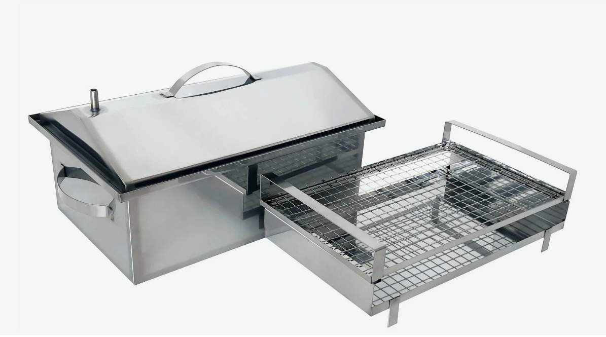 картинка Коптильня из нержавейки, 250×400×150мм. от магазина Мангалторг