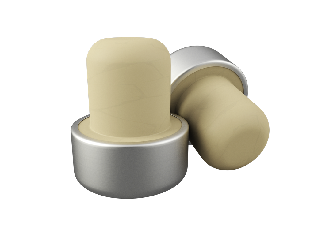 картинка Пробка коньячная "Полимерико" (Polimerico) (серебро, золото, черная) от магазина Мангалторг