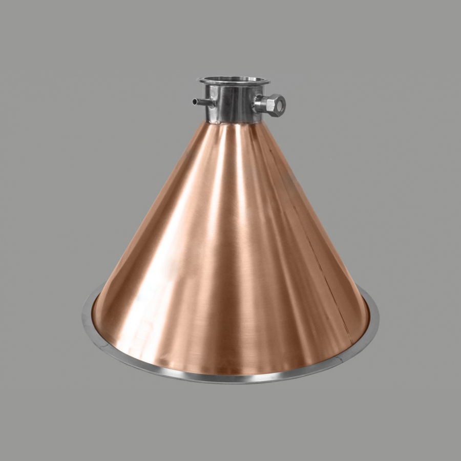 картинка Медная конусная крышка "аламбик" д/куба ХД-3D-50, 50л от магазина Мангалторг