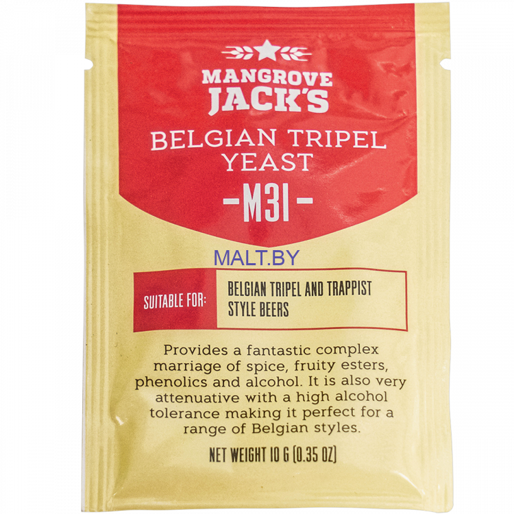 картинка Пив.дрожжи Мангрув Джек "Бельгийский Трипл Эль М31" (Mangrove Jack's "Belgian Tripel M31"), 10 г от магазина Мангалторг