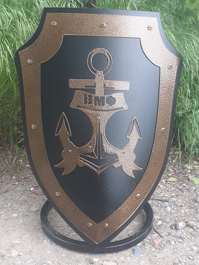 картинка Подставка под шампур "Щит" высота 56см от магазина Мангалторг