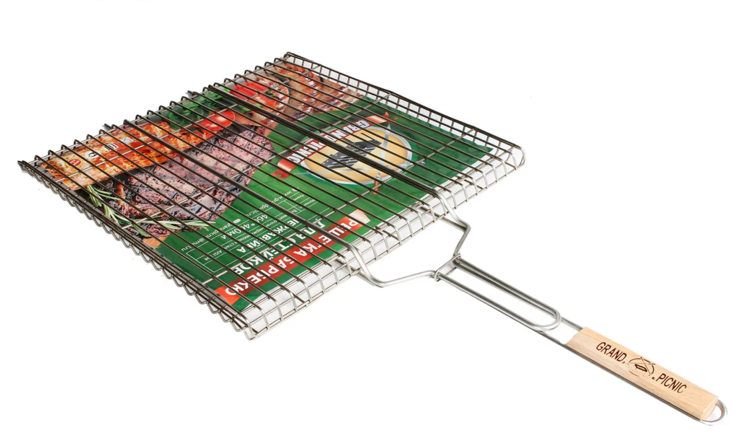 картинка Решетка барбекю "Стейк",460*460 мм, с опахало от магазина Мангалторг