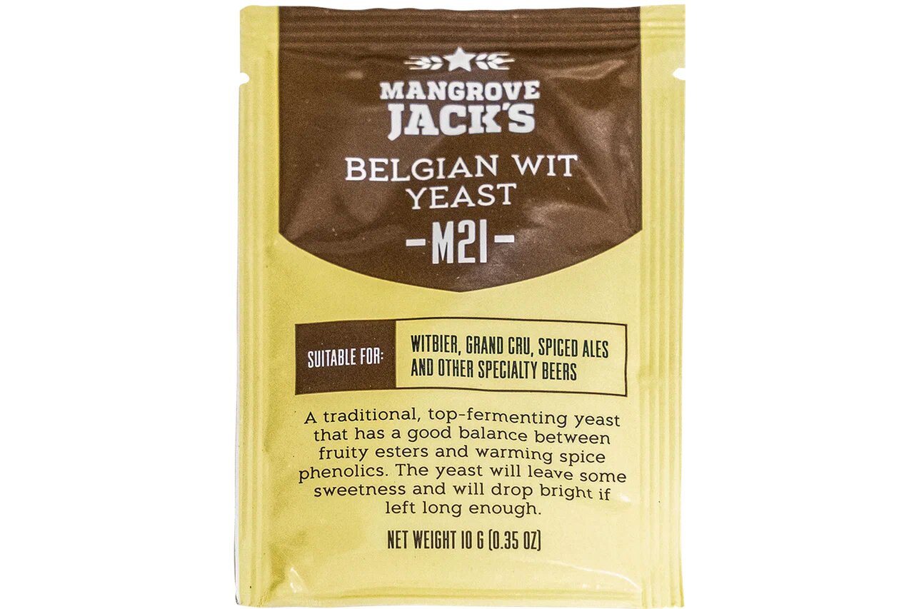 картинка Пив.дрожжи Мангрув Джек " Бельгийское остроумие М21"(Mangrove Jack's "Belgian Wit M 21")10 г от магазина Мангалторг