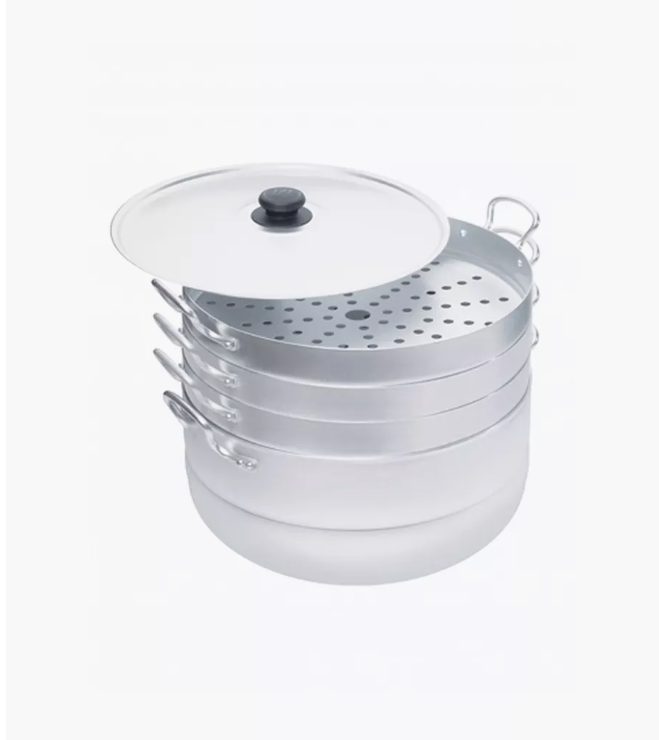 картинка Манты-казан 13л с 3 сетками, алюминий Калитва от магазина Мангалторг