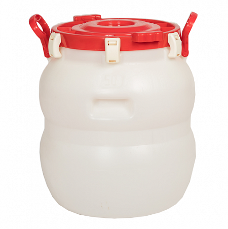 картинка Бочка 50 л герметичная с крышкой на защелках от магазина Мангалторг