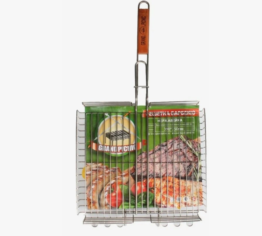 картинка Решетка барбекю нерж. 390*350 мм, с опахало от магазина Мангалторг