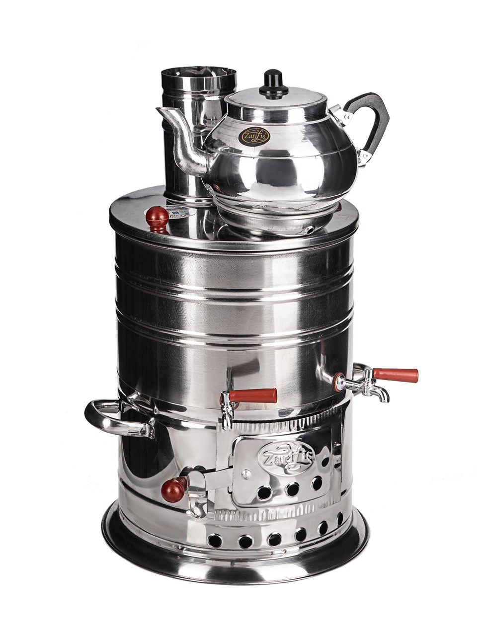 картинка Самовар турецкий Зафирис ZAFIRIS, 5л (два крана) от магазина Мангалторг