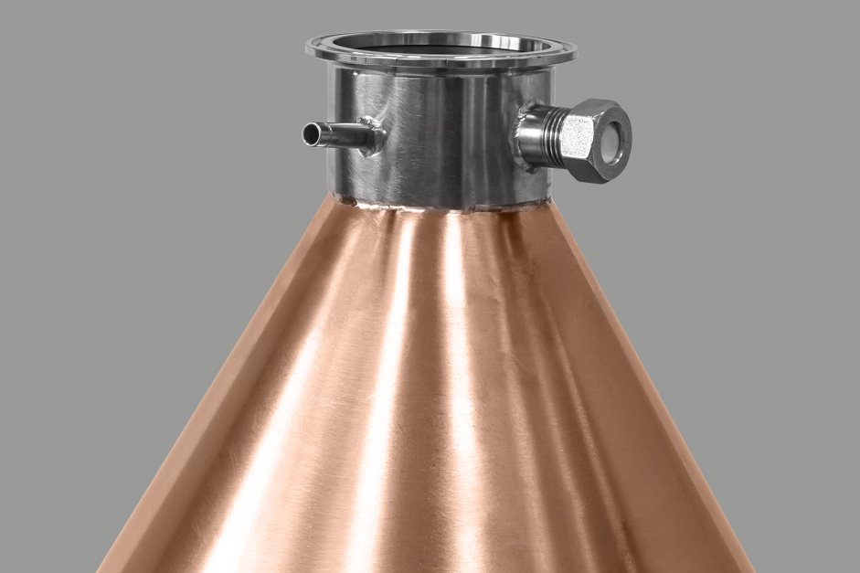 картинка Медная конусная крышка "аламбик" д/куба ХД-3D-50, 50л от магазина Мангалторг