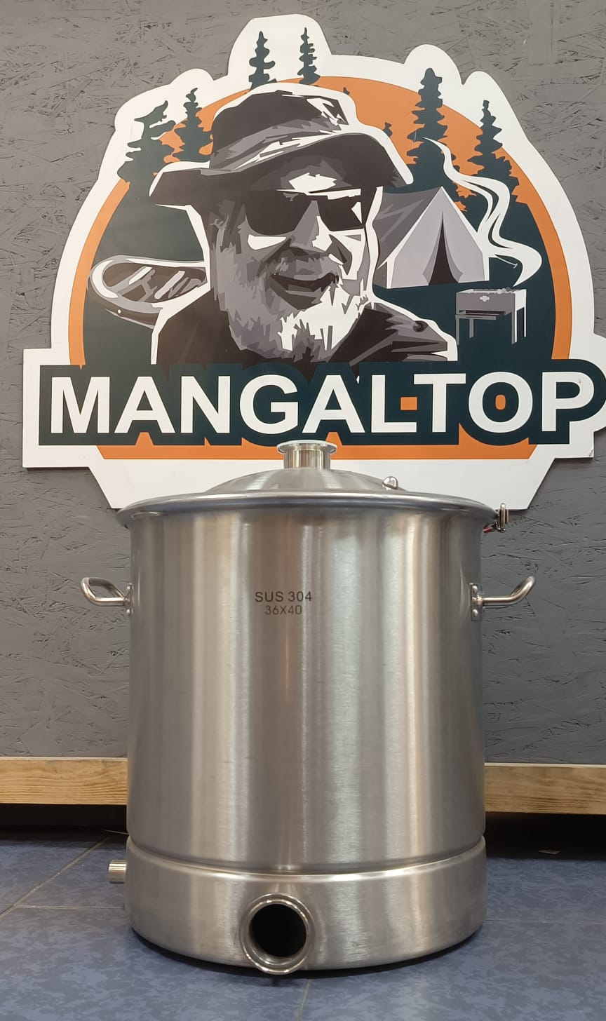 картинка Перегонный куб 36х40 - 40л (купольная крышка 1,2мм) от магазина Мангалторг