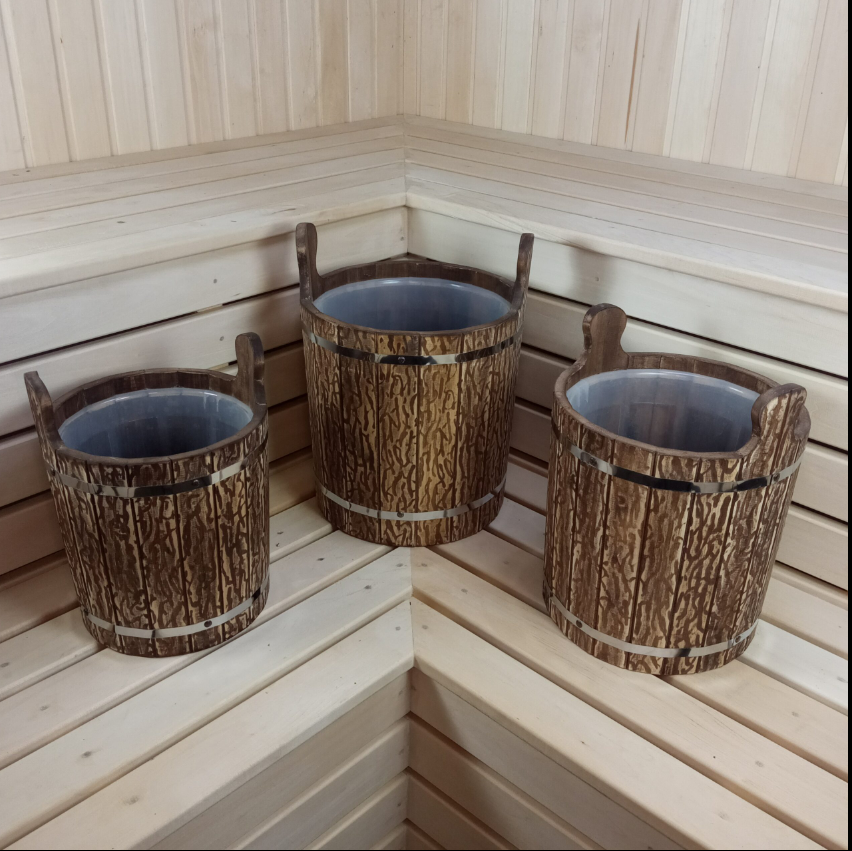 картинка Запарник, С пластиковой вставкой (искусственно состаренный) 13л. от магазина Мангалторг