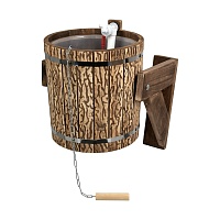 картинка Обливное устройство для бани 18 л (с пластиковой вставкой, искусственно состаренное) от магазина Мангалторг