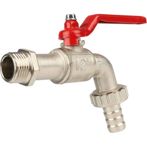 картинка Кран сливной 1/2 с длинным рычагом, красный от магазина Мангалторг