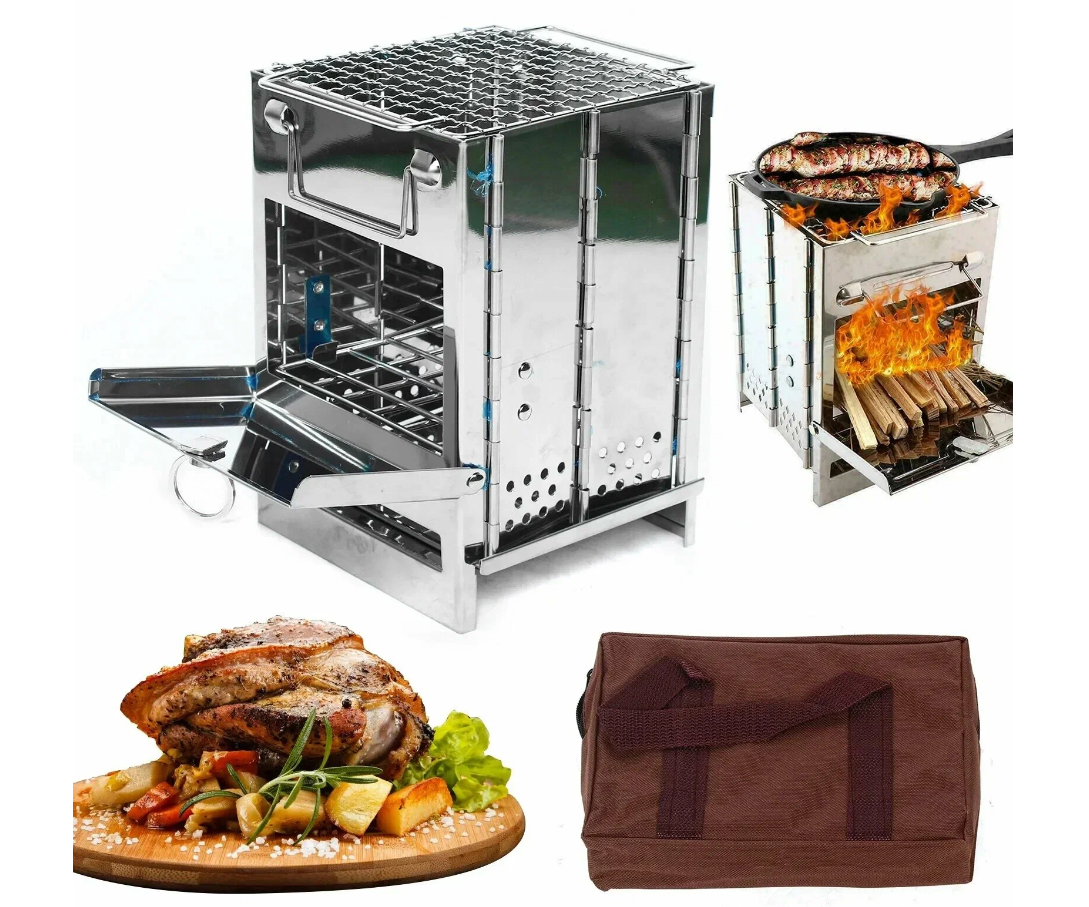 картинка Печь походная разборная из нержавеющей стали от магазина Мангалторг