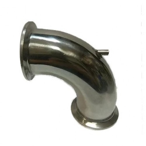 картинка Отвод 90 с нипелем под термом, кламп Д2 от магазина Мангалторг