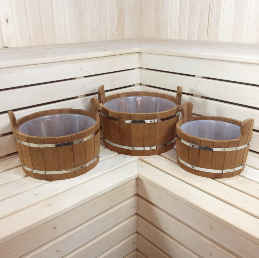 картинка Шайка, С пластиковой вставкой (из термолипы) 15л от магазина Мангалторг