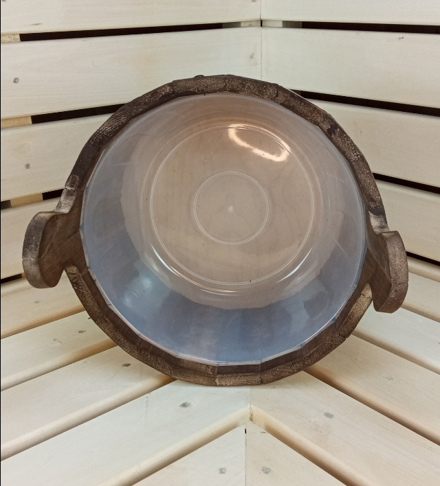 картинка Шайка, С пластиковой вставкой (искусственно состаренный) 10л. от магазина Мангалторг